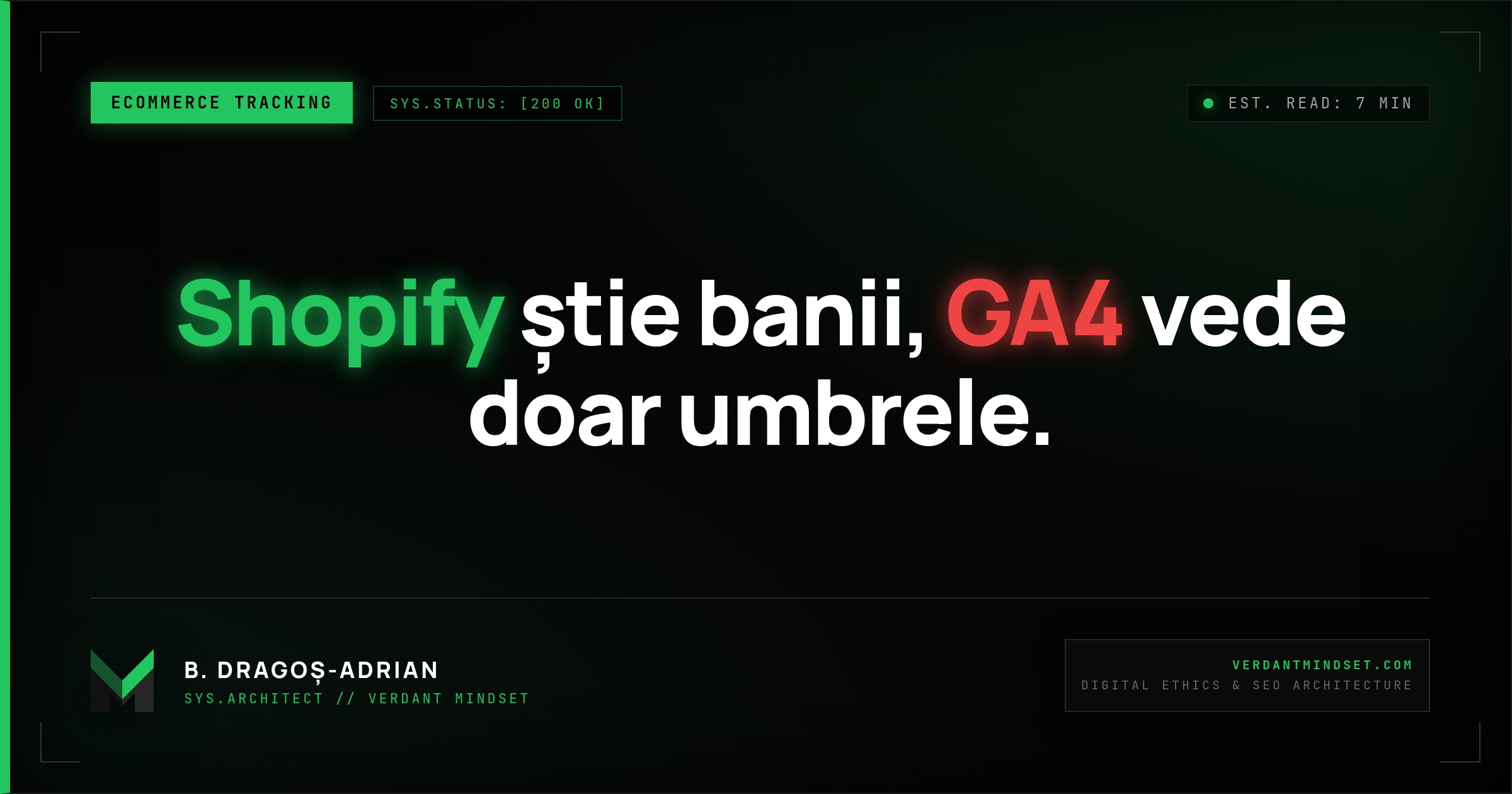 Explicația discrepanței de date dintre Shopify versus Google Analytics 4.