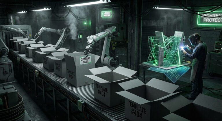 Diferența dintre un site de tip template produs în masă și o arhitectură digitală personalizată Verdant.