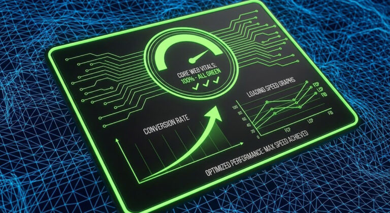 Comparație tehnică între un cod umflat de template și o structură semantică HTML curată generată prin procesul Figma to Webflow.