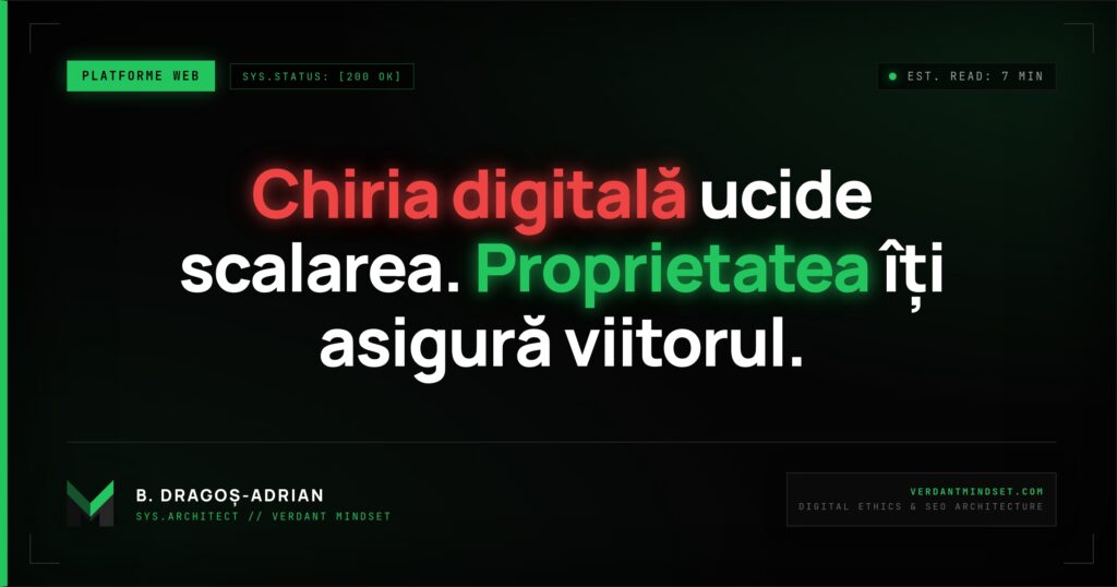 Comparație platforme creare site WordPress versus SaaS Shopify.