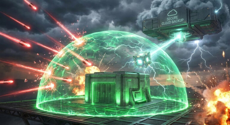 Sistem de securitate WAF și backup automat protejând infrastructura WordPress împotriva atacurilor.