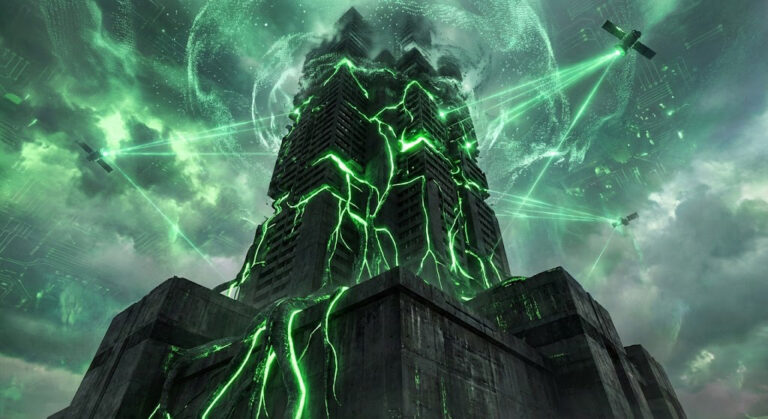 Monolit digital reprezentând scalabilitatea și reziliența unui ecosistem WordPress în fața viitorului AI.