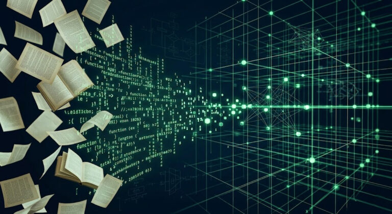 Reprezentare vizuală a vectorizării documentelor pentru antrenarea unui agent AI bazat pe tehnologia RAG.