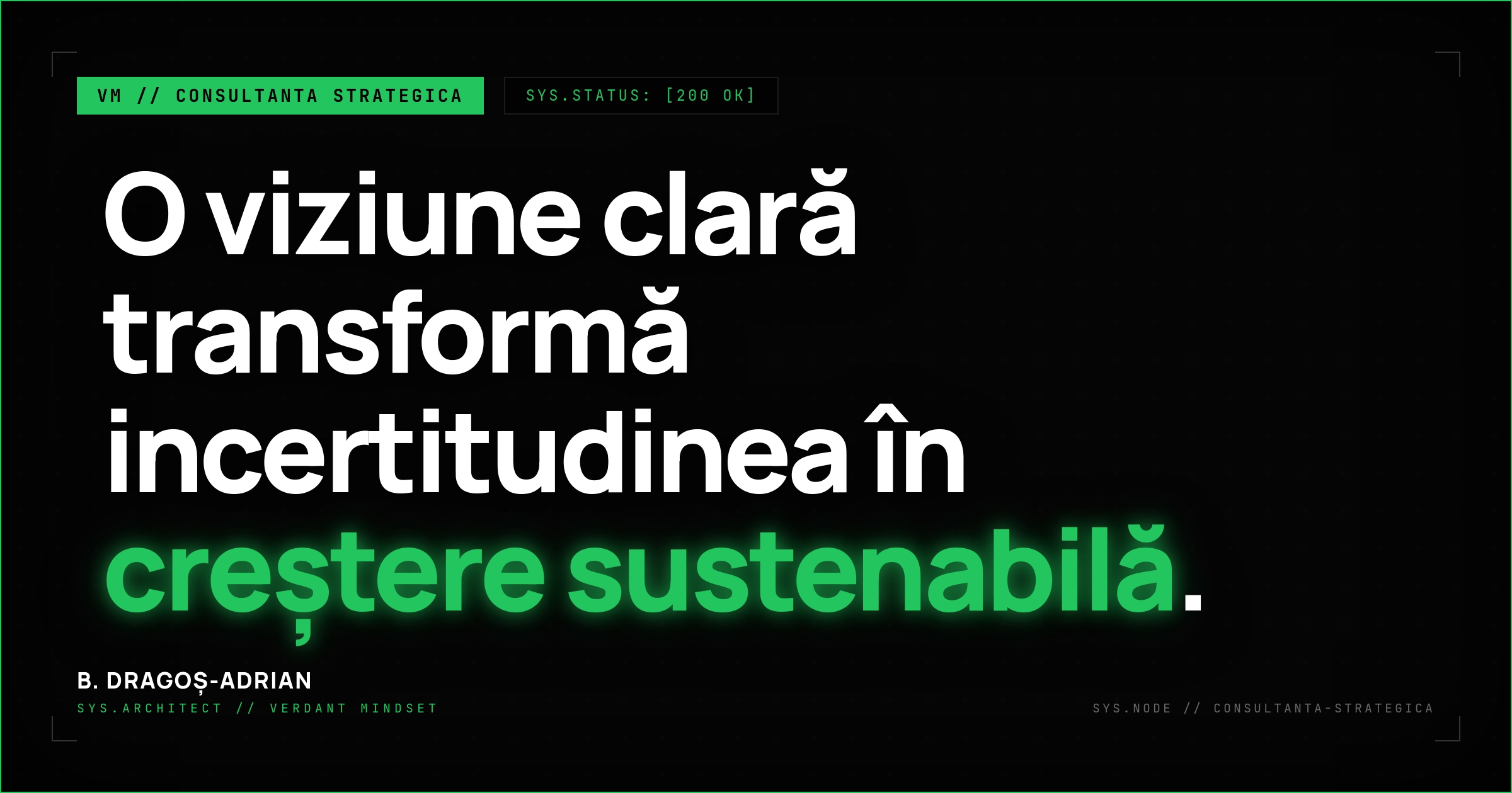Consultanță strategică digitală pentru claritate și creștere sustenabilă.