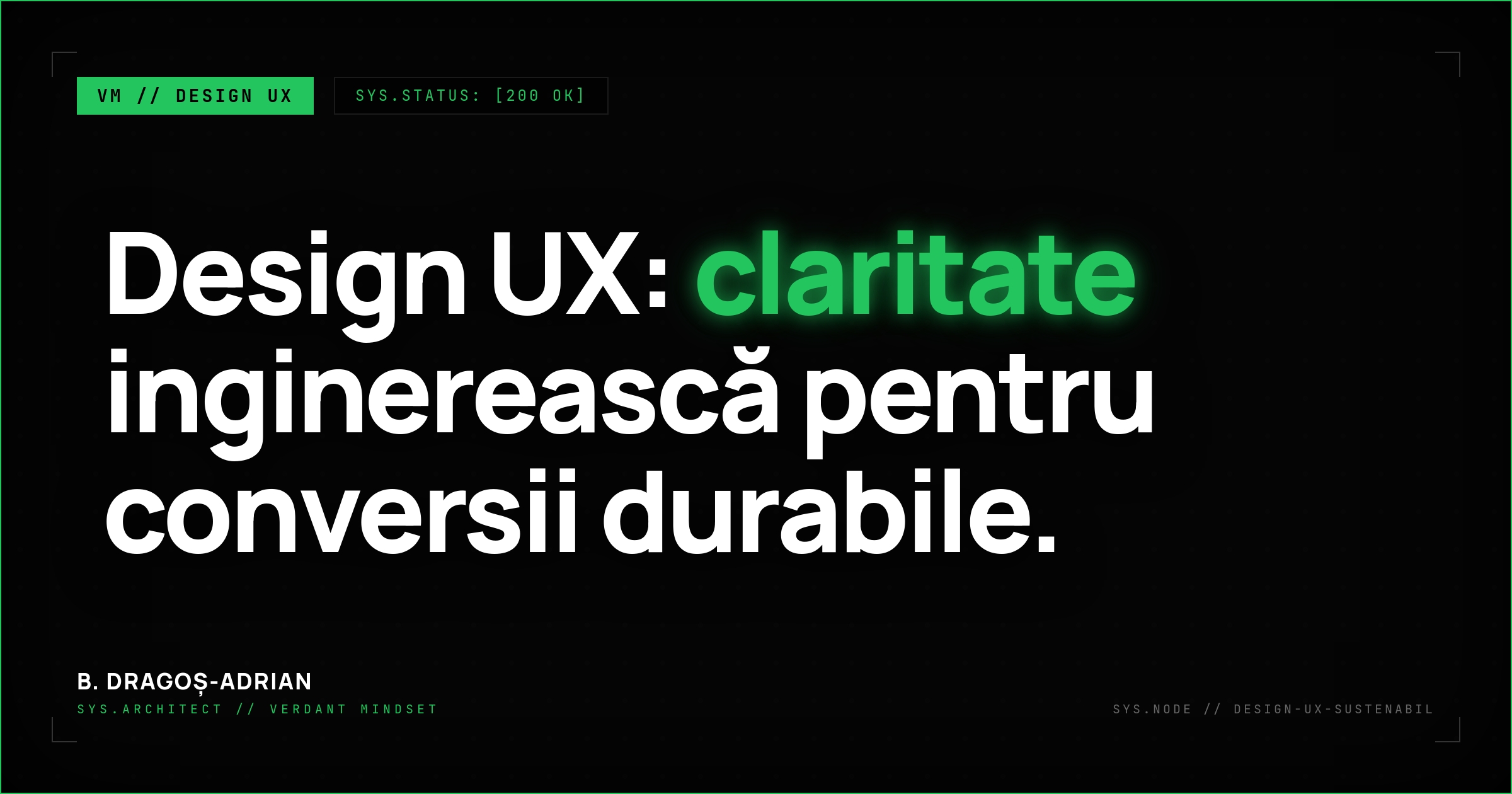 Design UX sustenabil: interfețe clare pentru conversii și performanță.